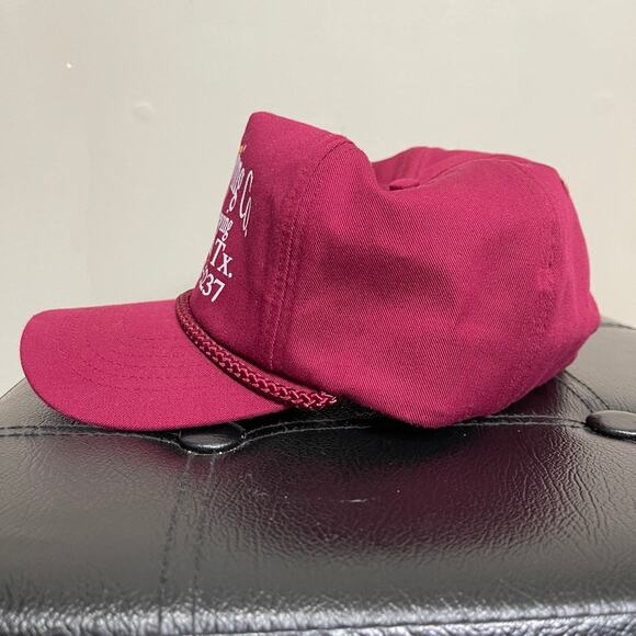 San Sun Victoria Texas DCA Surveying Co. red adjustable hat OS - Picture 2 of 9